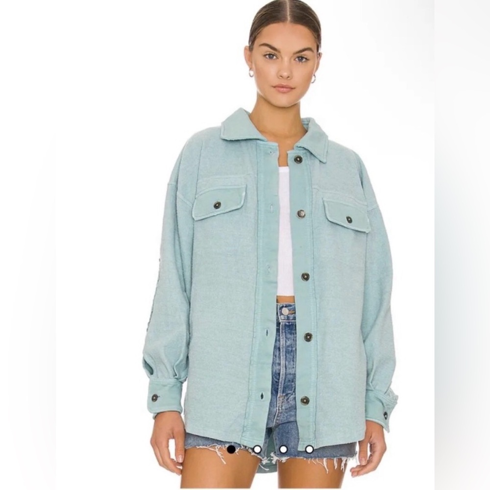 Free People Ruby Button Up Shacket Brushed Cotton… - image 3